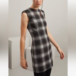SPORTMAX MaxMara Checked Sleeveless Crewneck Mini Dress. Sz: M US4/6 165/88A NWT